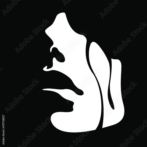 vector illustration of a female light and shadow face with tears flowing down her cheeks. victim of violence, domestic violence, abuse, harassment. stop violence against women. social poster, print.