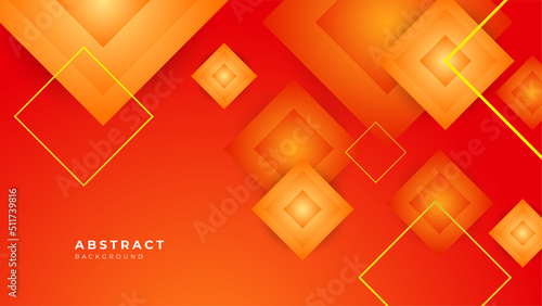 Modern colorful orange abstract background for business presentation design template with geometric shapes