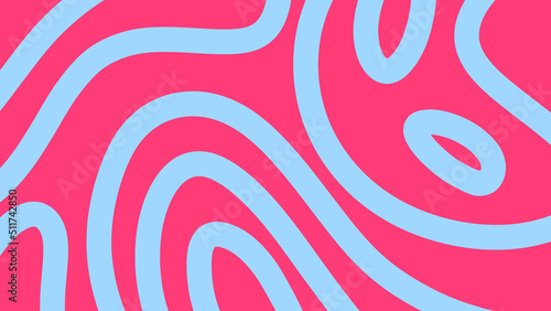 Light blue twisty lines on a light red background abstract minimalistic background