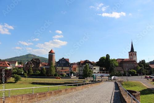 Blick von der Werrabrücke auf Vacha