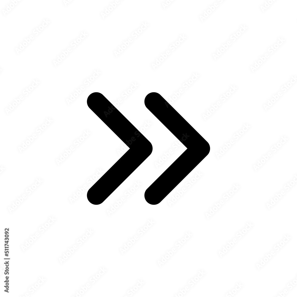 Right double arrow simple icon Right double arrow simple icon