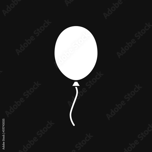 Balloon icon on grey background