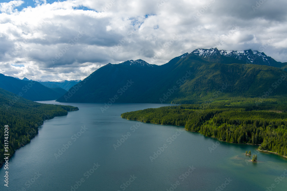 Lake Cushman and the Olympic Mountains 