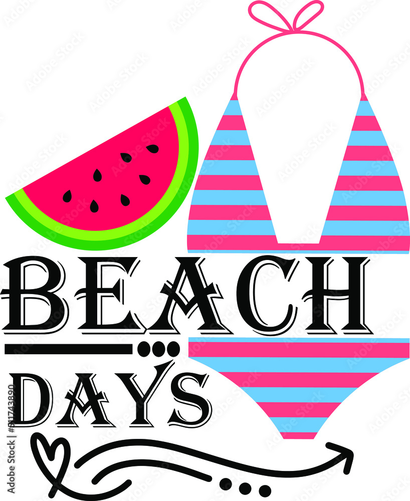 Beach Days Pinstripe Short