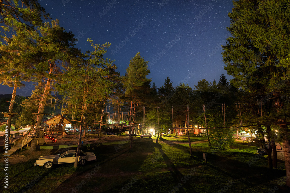 Camping place at night can offer mysterious views Camping place at night can offer mysterious views