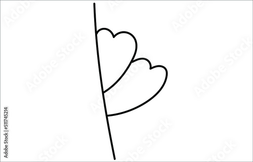 hand painted abstract art Two hearts behind a wall compare two lovers secretly in love.