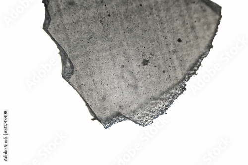 fragment of hybrid ceramic used in dentistry, macro photo using a microscope