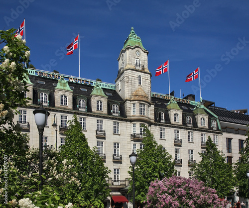 Grand hotel at Eidsvolls plass in Oslo. Norway