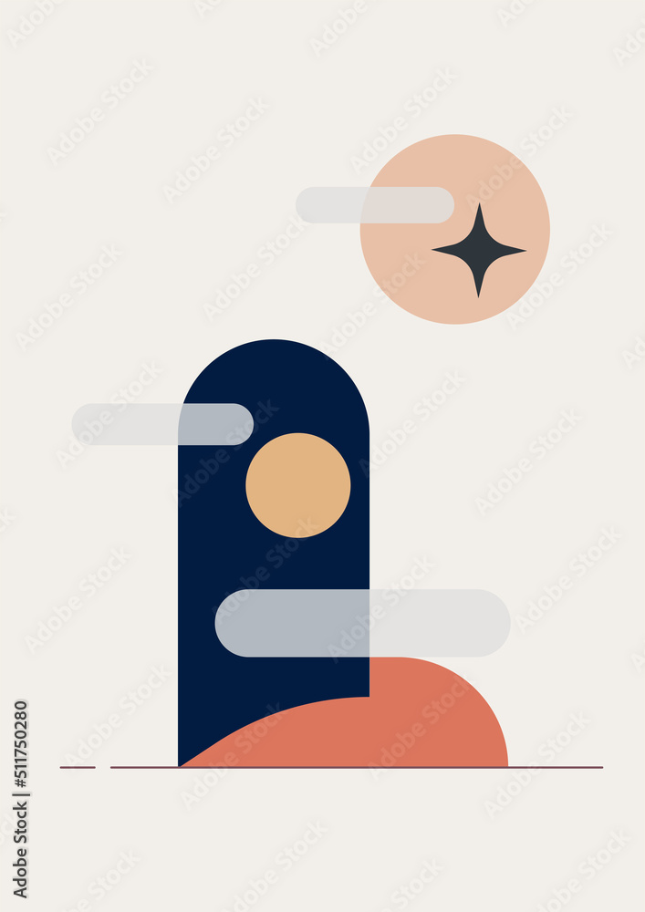Modern minimalist abstract aesthetic illustrations. Bohemian style wall decor. Collection of contemporary artistic posters with geometric shapes. Modern minimalist abstract aesthetic illustrations. Bohemian style wall decor. Collection of contemporary artistic posters with geometric shapes.