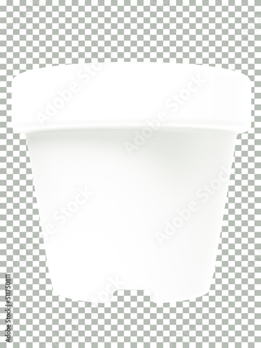 ceramic flower pot 3d render png 