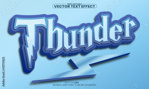 Thunder editable text effect