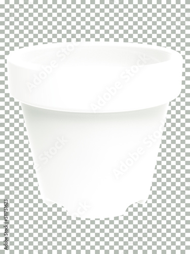 ceramic flower pot 3d render png 