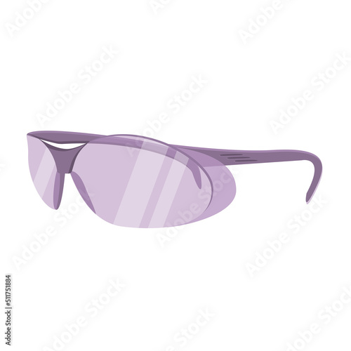 vectoer glasses for laser hair removal, purple glasses, accessory for a beautician, eye protection from laser beams