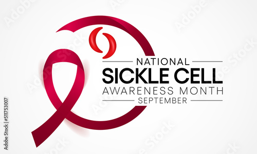 Sickle Cell disease awareness month is observed every year in September, it is a group of inherited red blood cell disorders. Millions of people do not know they have sickle cell trait. vector art
