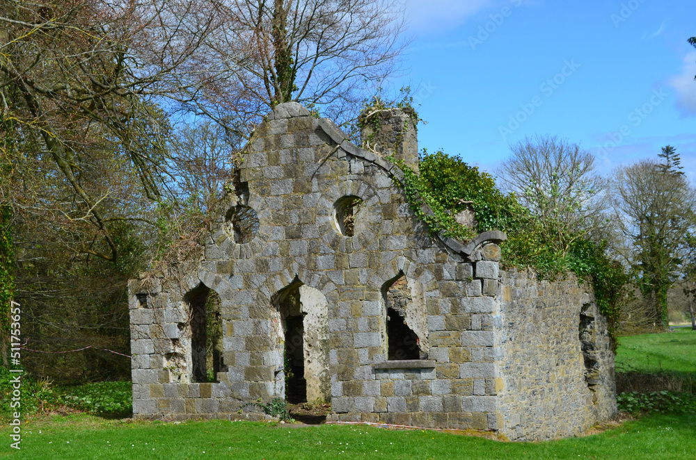 Historic Stone Ruins in Adare Ireland in the Spring