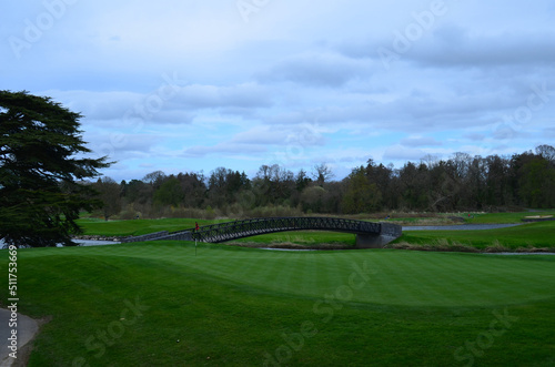 Golf Course with a Bridge Over the Green