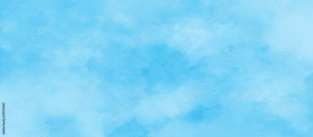 Morning view of natural cloudy and shinny summer blue sky, Abstract natural sky background with white clouds, cloudy blue sky vector illustration for wallpaper and design.