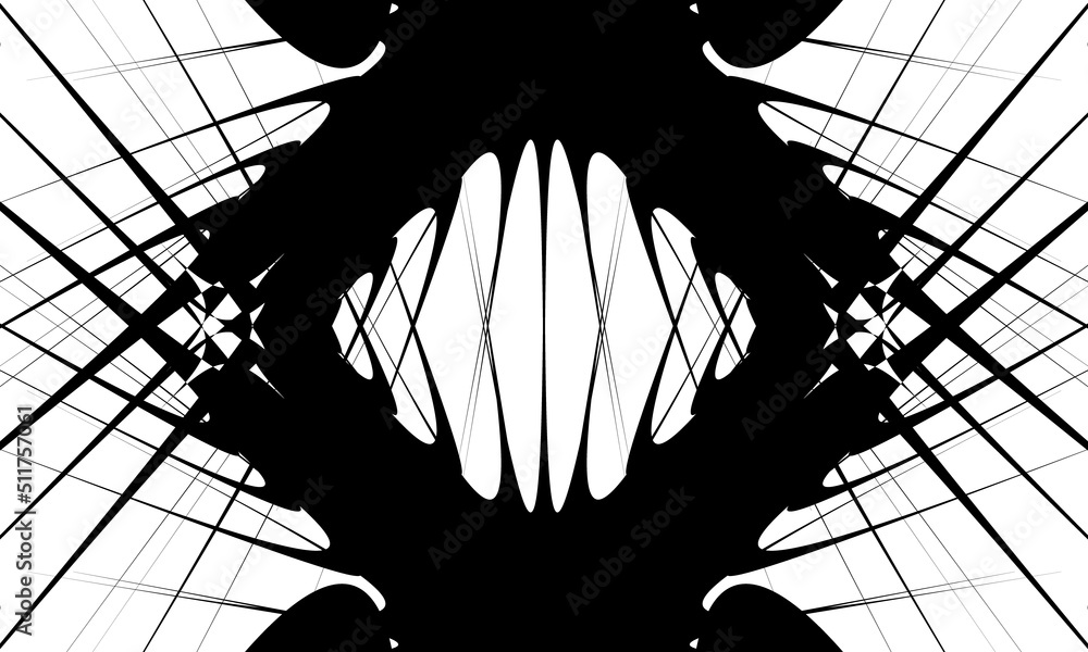 mystical and mysterious black patterns in the style of op art on a ...