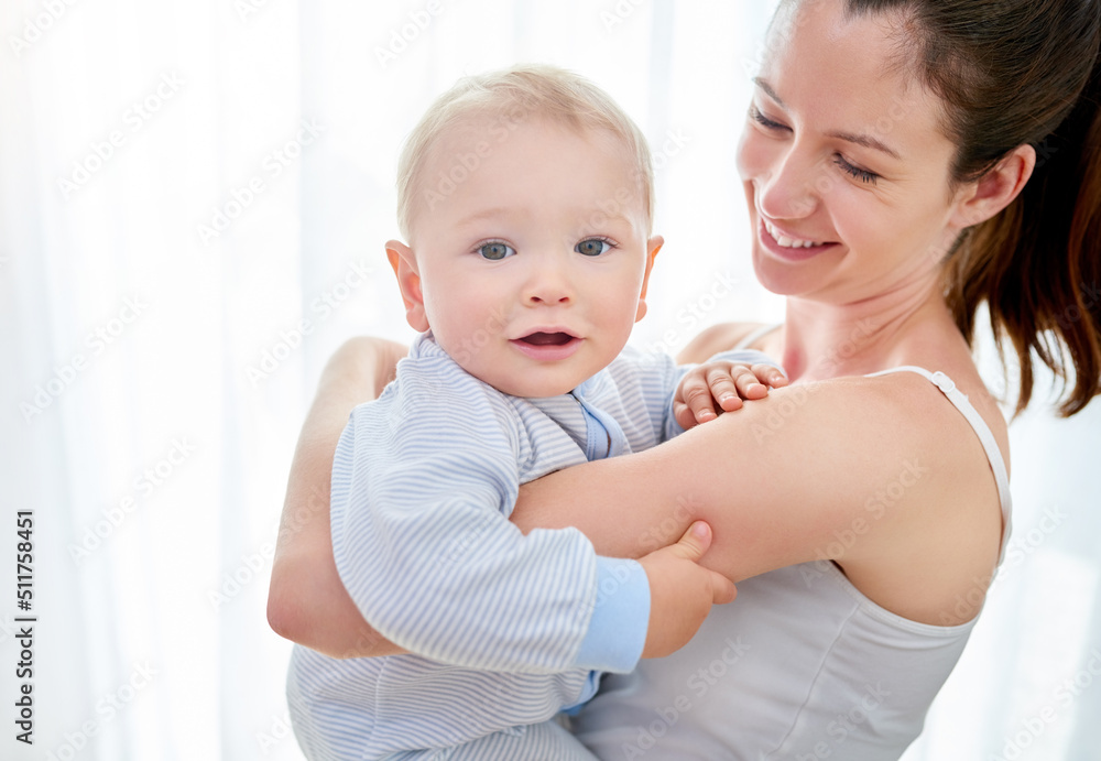 I prefer motherhood over everything else. Shot of a mother bonding with her baby boy. I prefer motherhood over everything else. Shot of a mother bonding with her baby boy.