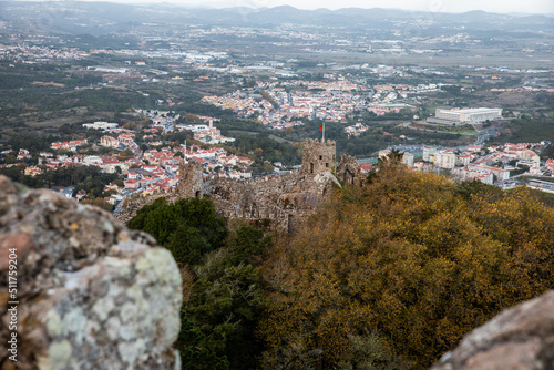 Fototapeta Naklejka Na Ścianę i Meble -  Natural landscape of the Pena Natural Park and the Pena Castle