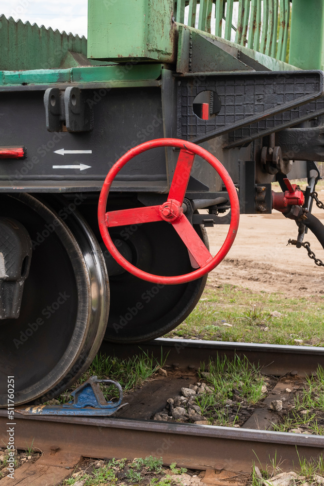 Naklejka premium Steering wheel railway