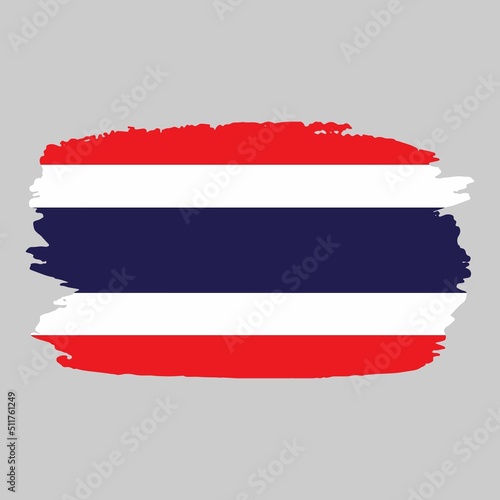 Brush Stroke Thailand flag Vector Illustration