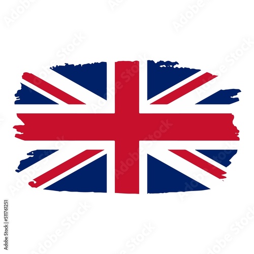 Brush Stroke United Kingdom flag Vector Illustration