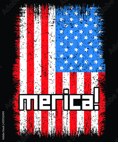 4th of July American Flag Shirt, Merica Shirt, USA Flag Shirt, America Patriot Shirt, Happy 4th Of July Shirt Template photo