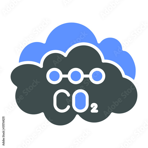 Carbon dioxide Icon Style