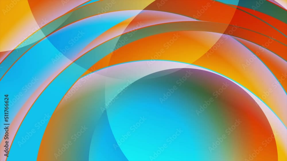 Blue orange geometric tech background with glossy wavy shapes. Seamless ...