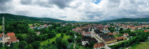 Luftbild von Ebermannstadt mit Sehenswürdigkeiten von der Stadt