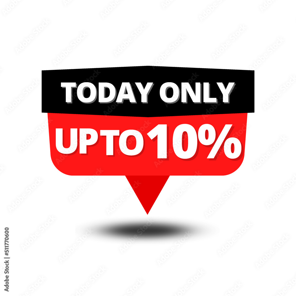 10 percent Vector Illustration Today Only Sign. Up To Off Origami Speech Bubble. Sale Label Design. 10 percent Vector Illustration Today Only Sign. Up To Off Origami Speech Bubble. Sale Label Design.
