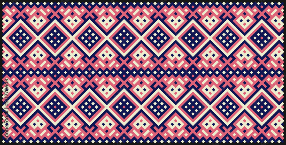 Multicolor truchet tiling connections illustration Multicolor truchet tiling connections illustration