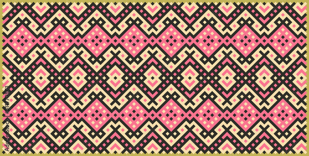 Multicolor truchet tiling connections illustration Multicolor truchet tiling connections illustration