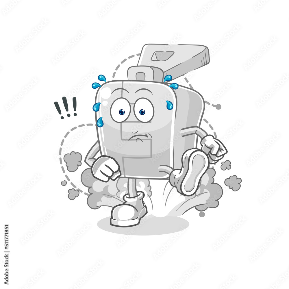 zipper running illustration. character vector zipper running illustration. character vector
