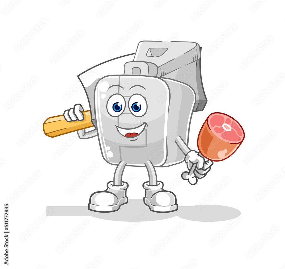 zipper Butcher illustration. character vector zipper Butcher illustration. character vector
