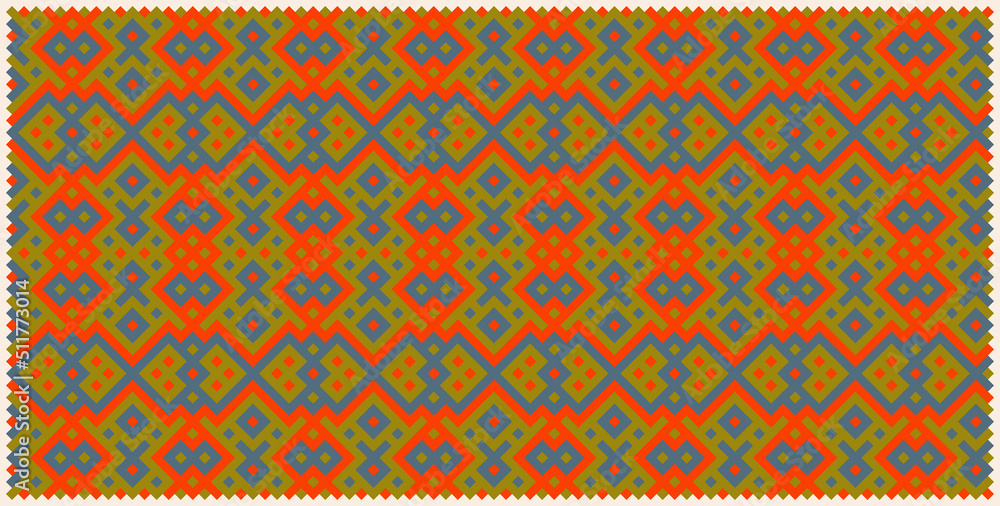 Multicolor truchet tiling connections illustration Multicolor truchet tiling connections illustration