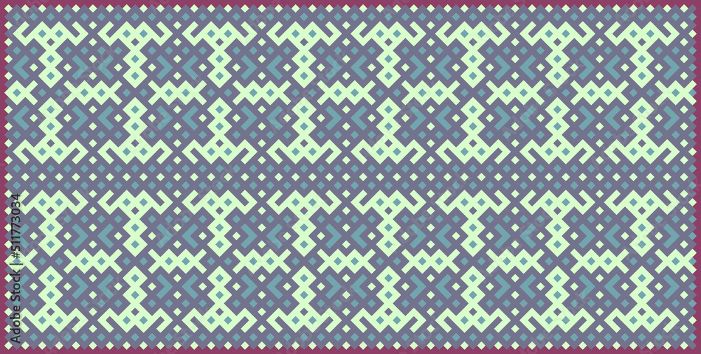 Multicolor truchet tiling connections illustration Multicolor truchet tiling connections illustration