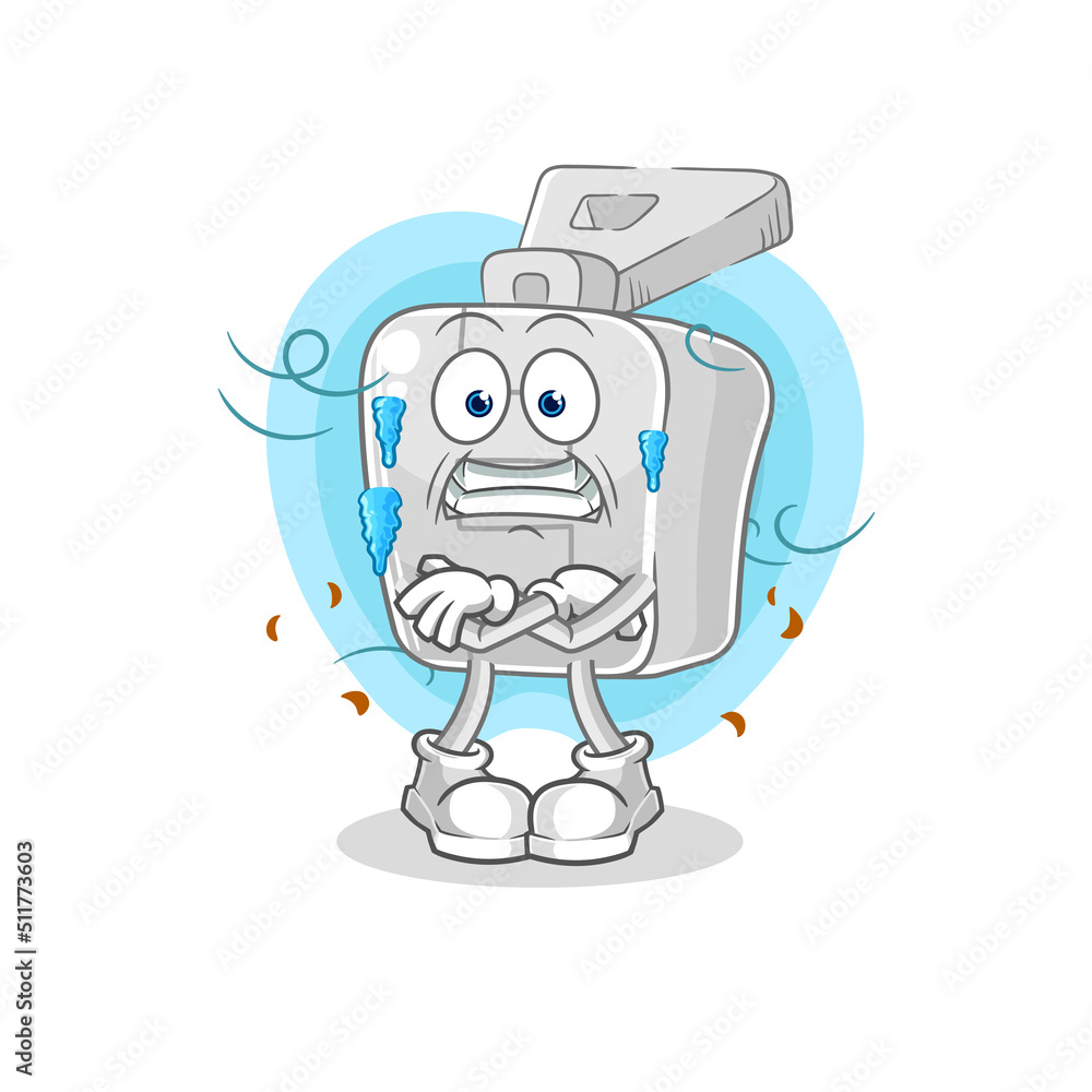 zipper cold illustration. character vector zipper cold illustration. character vector
