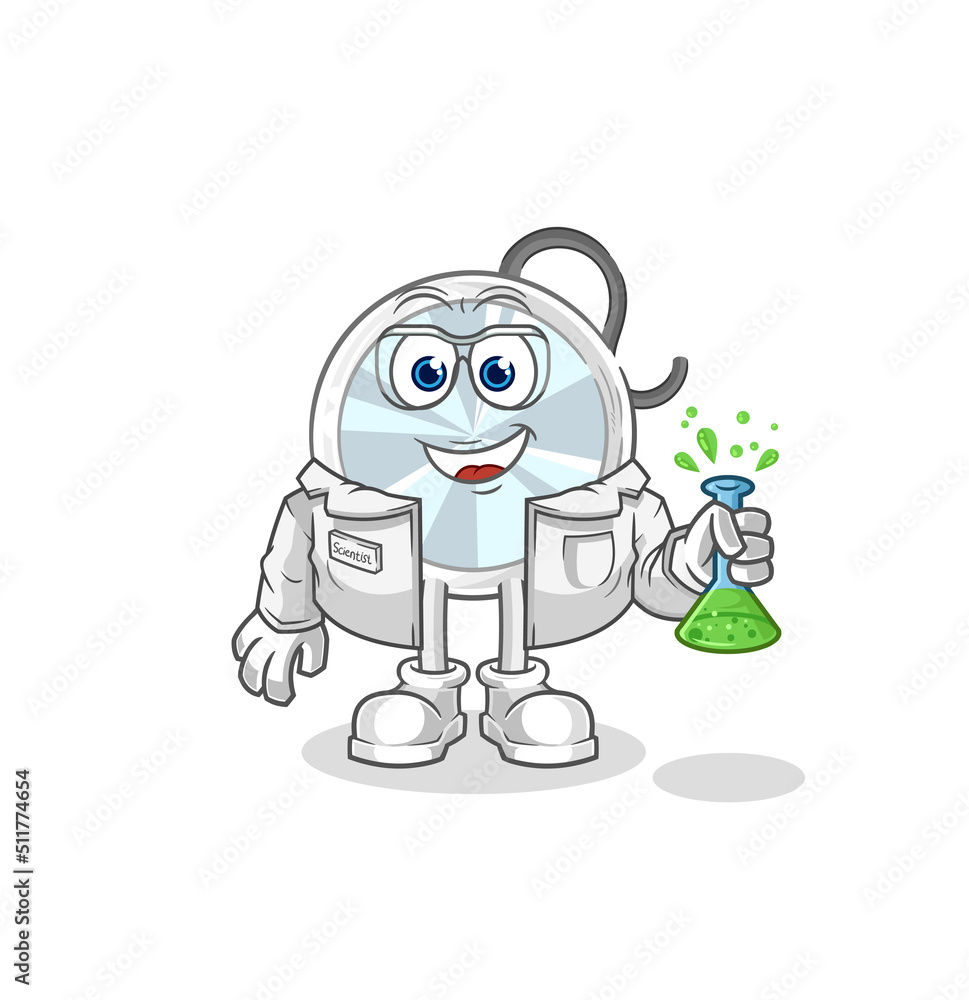 Fototapeta premium stethoscope scientist character. cartoon mascot vector