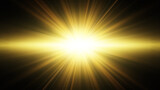 Gold star, sun burst. Golden glitter light effect. Vector illustration