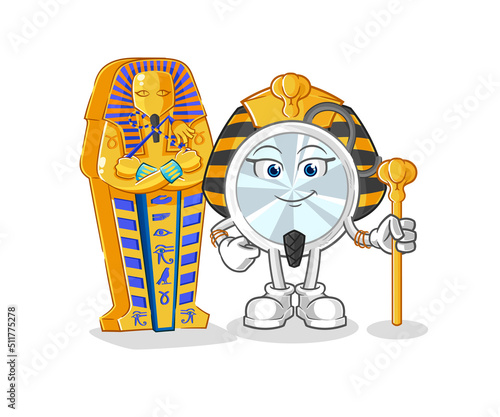 stethoscope ancient egypt cartoon. cartoon mascot vector