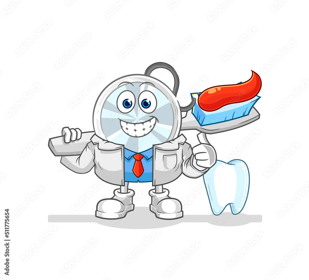 stethoscope dentist illustration. character vector stethoscope dentist illustration. character vector