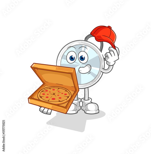 stethoscope pizza delivery boy vector. cartoon character