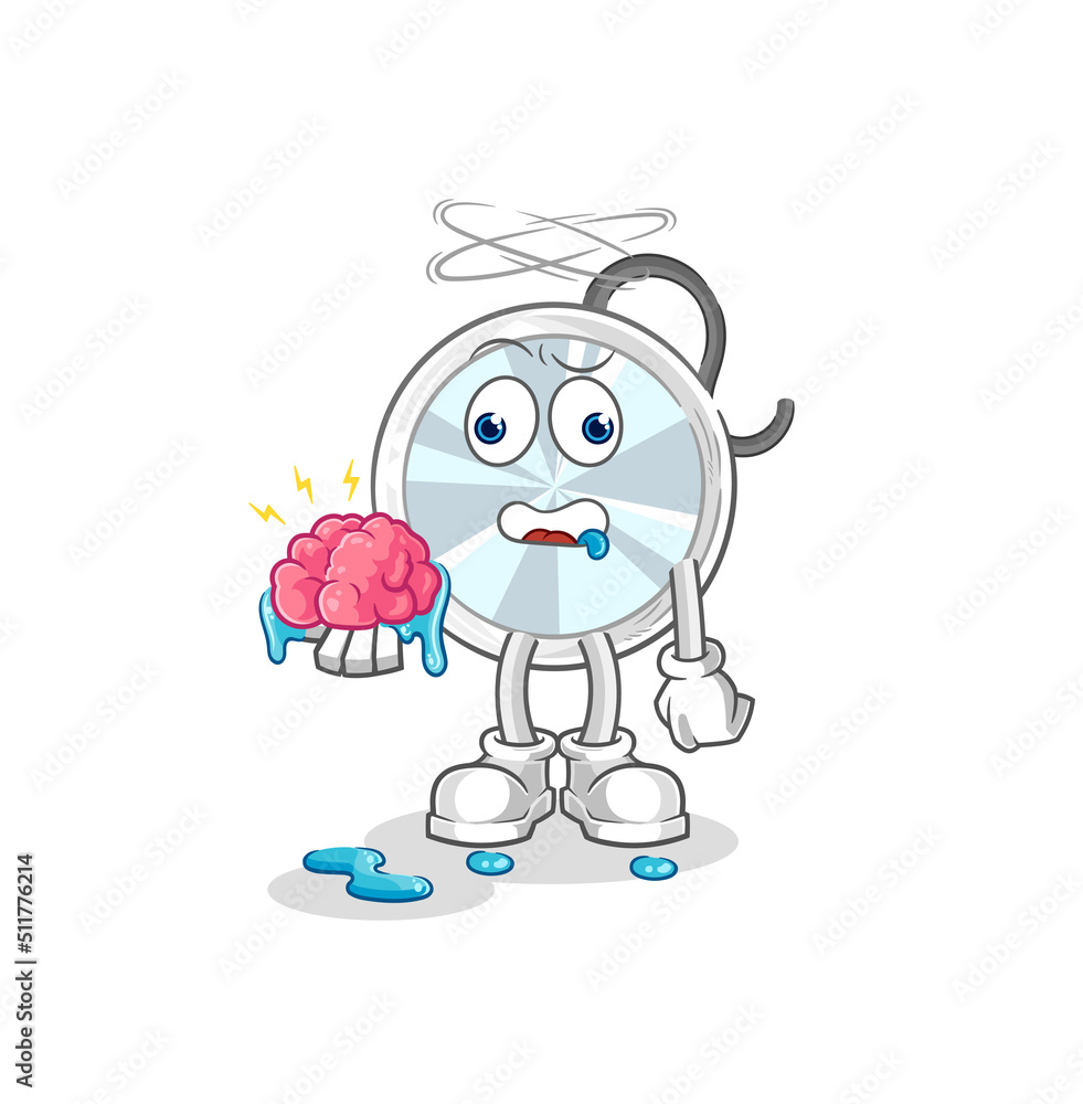 stethoscope no brain vector. cartoon character stethoscope no brain vector. cartoon character