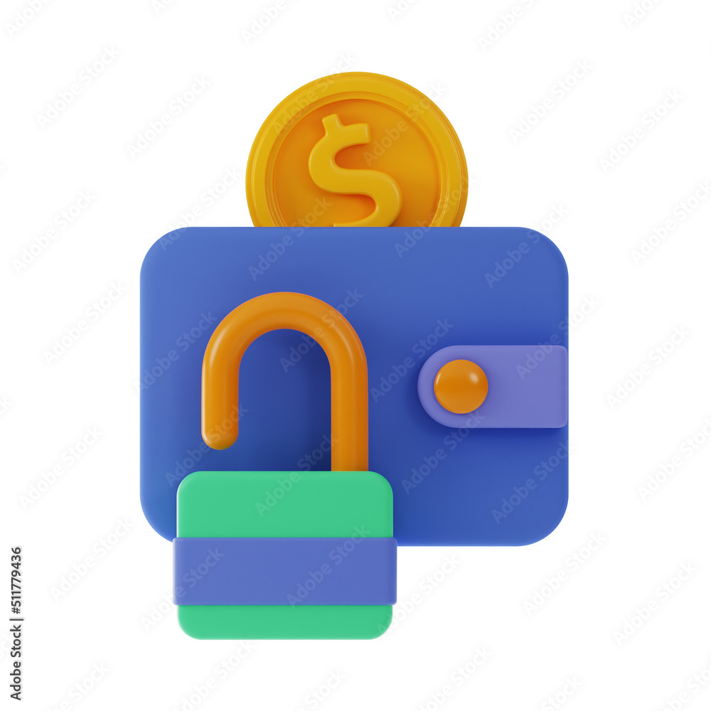 Premium Business Finance icon 3d rendering on isolated background