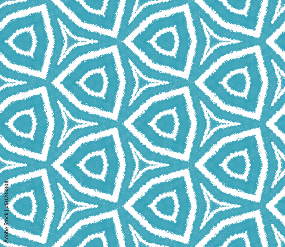 Striped hand drawn pattern. Turquoise symmetrical Striped hand drawn pattern. Turquoise symmetrical