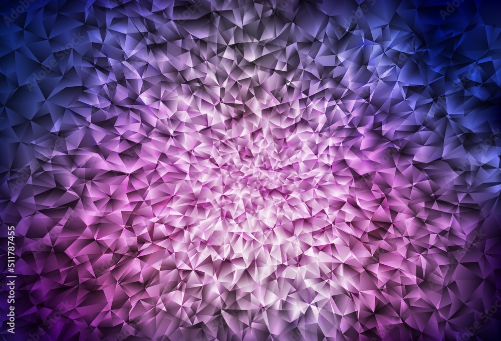 Dark Purple vector low poly layout. Dark Purple vector low poly layout.