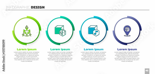 Set NFT Digital crypto art, and . Business infographic template. Vector