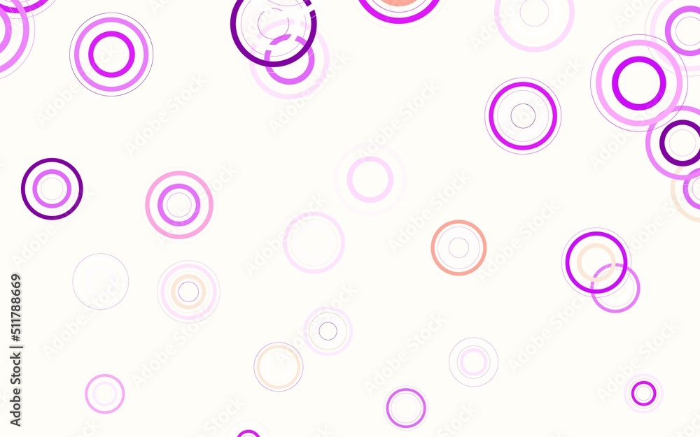 Light Pink, Red vector template with circles.